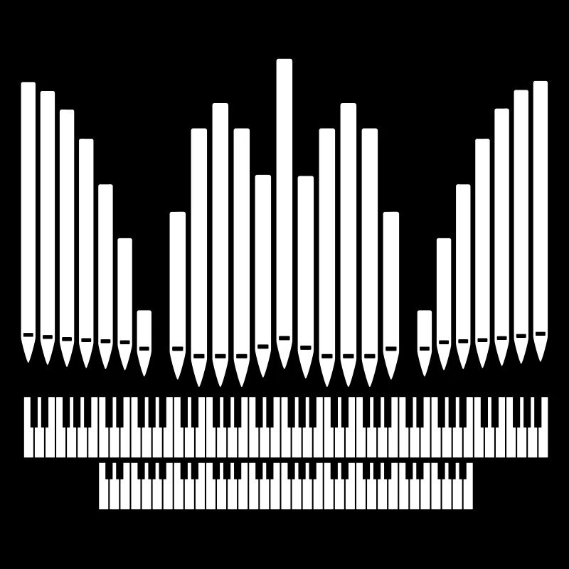Organ with keyboard design