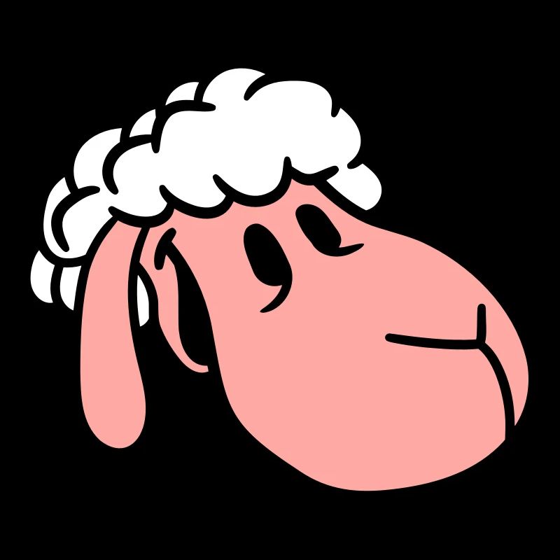 Sheep Face Head Cute Cute Lamb Cool Comic