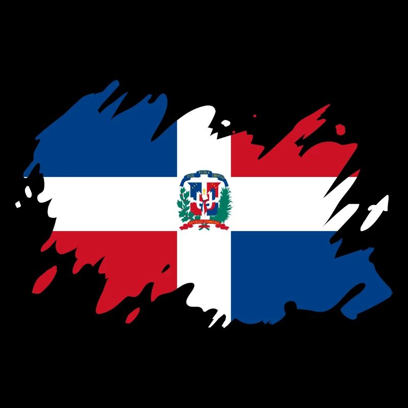 République dominicaine drapeau de peintures de taches