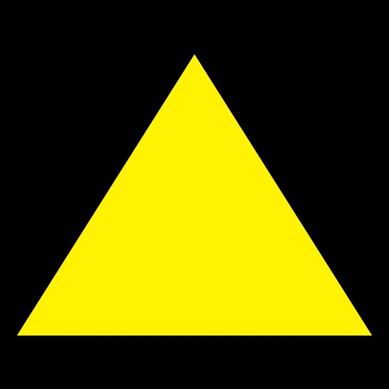 Triangle forme jaune simple