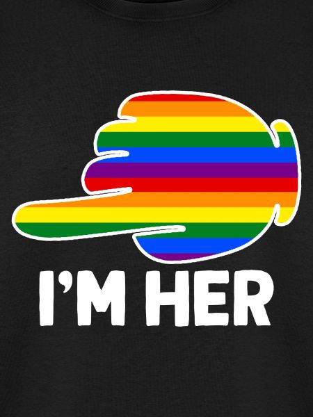 Jeg er hendes regnbue lesbisk par sjov LGBT stolthed