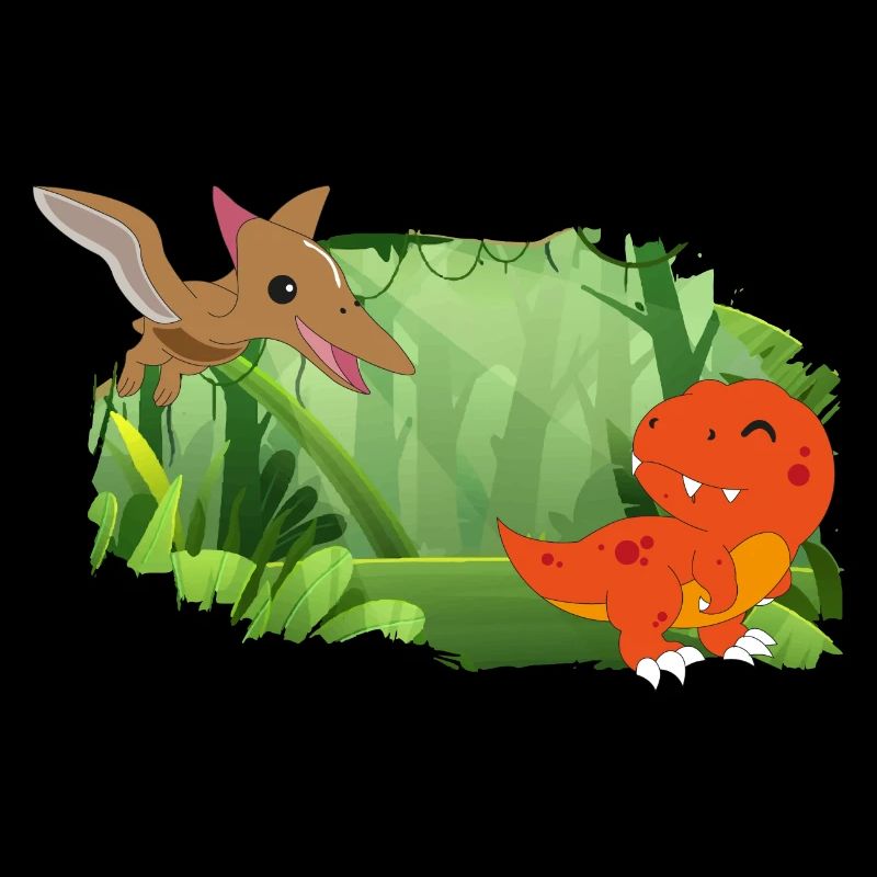 Dinosaurier im Wald