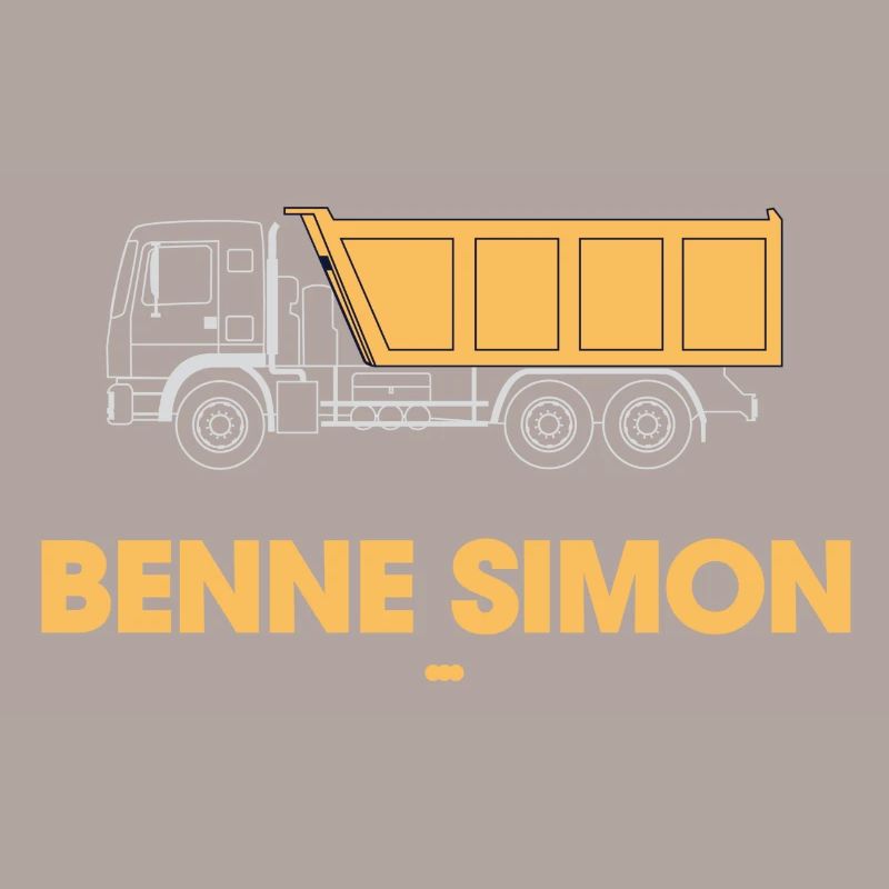 Gelber Simon-Müllcontainer