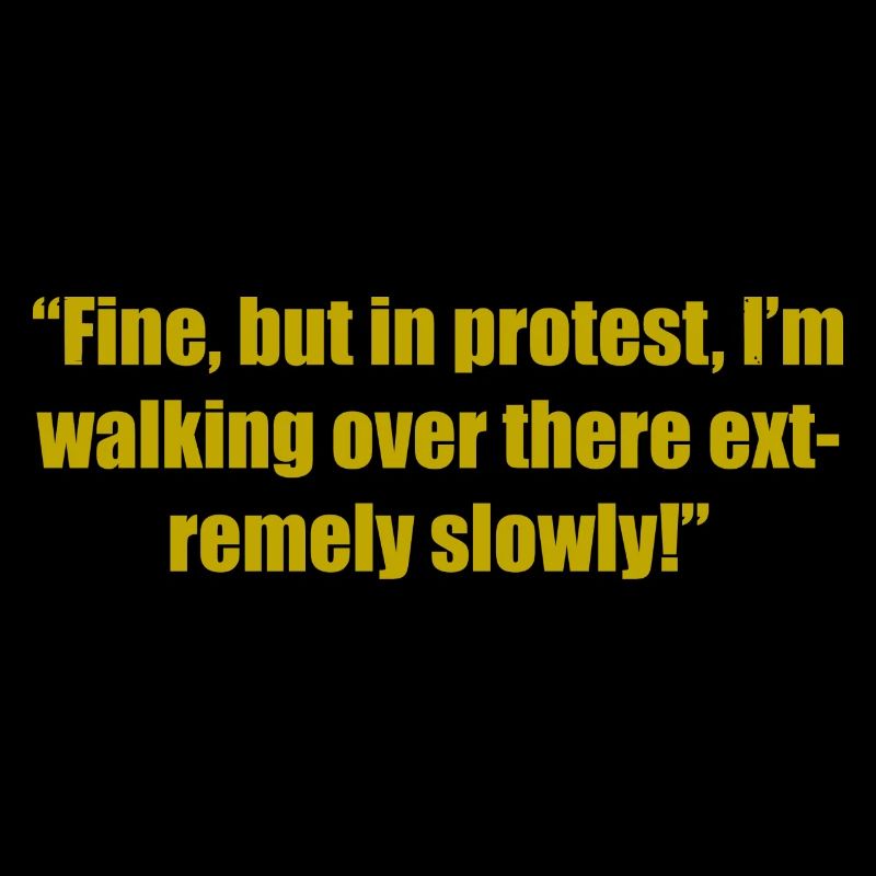 In Protest walking extremly slowly