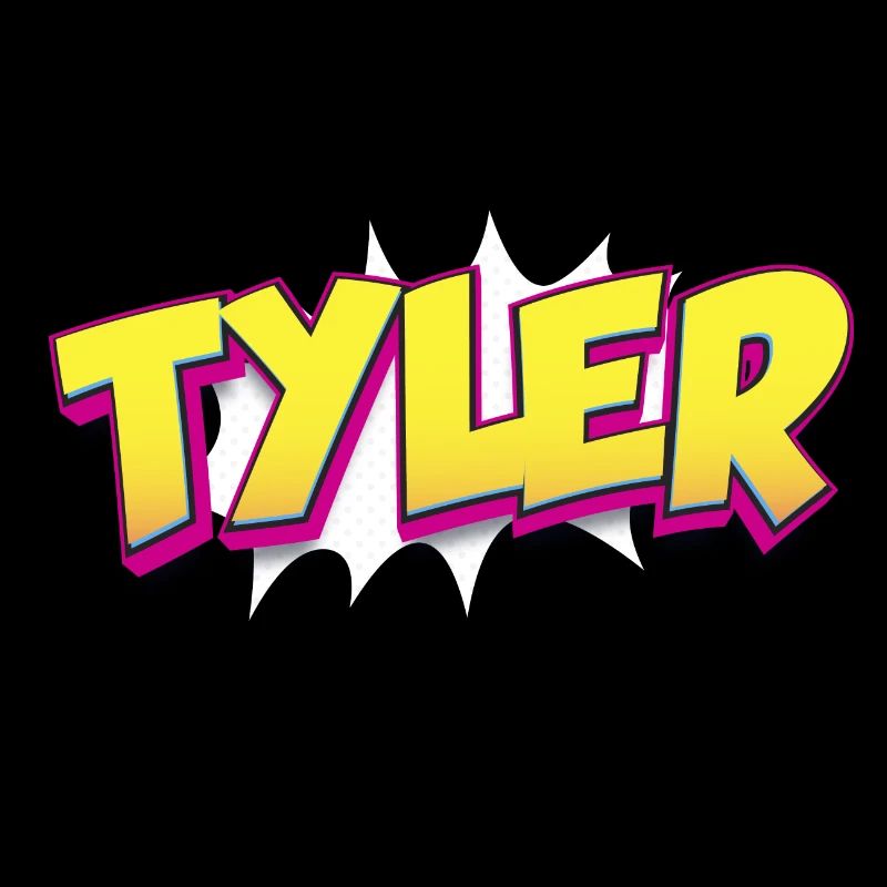 Tyler Custom Name Comic Book Style Pop Art, Tyler