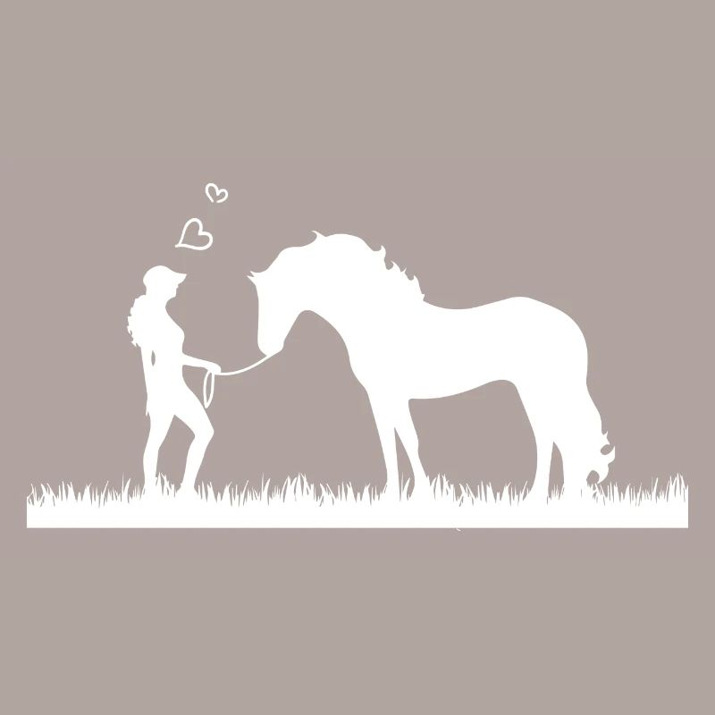 Frau mit Pferd