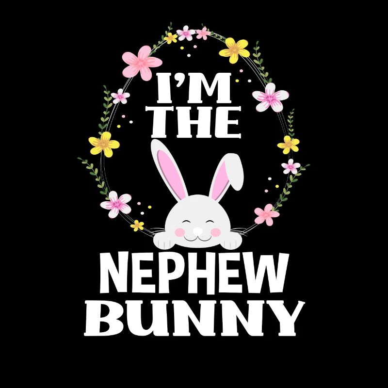 I'm Nephew Easter Bunny Floral Wreath Easter