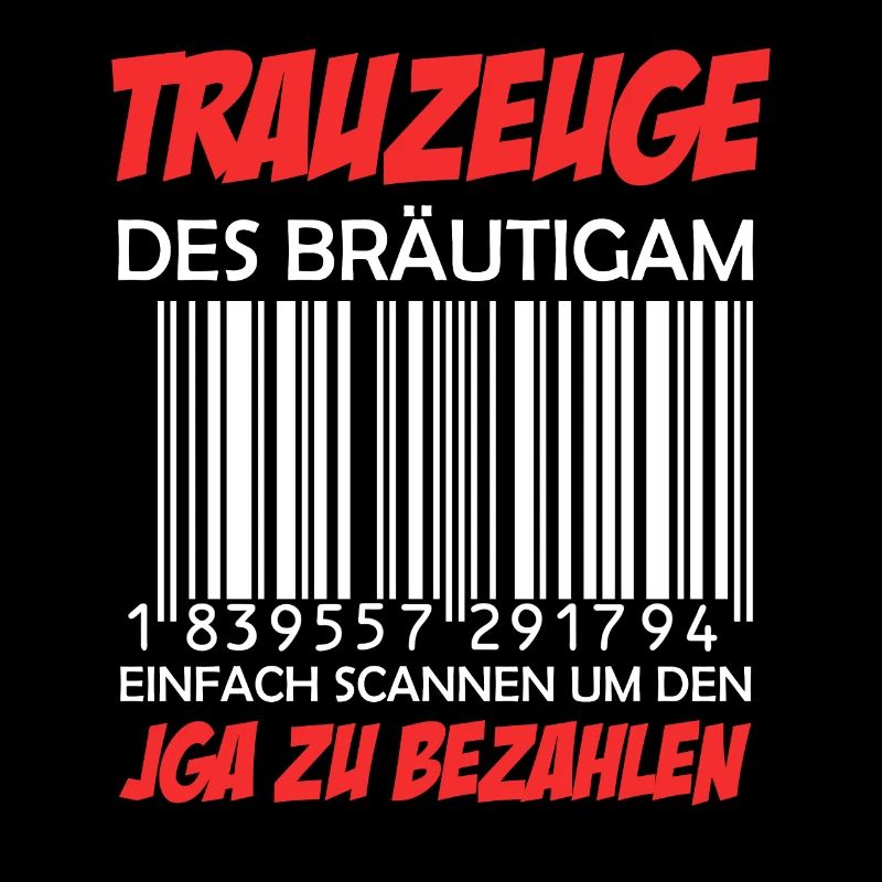 Trauzeuge des Bräutigam Strichcode JGA