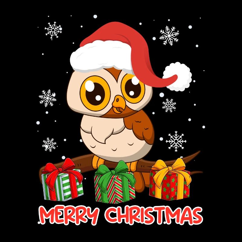 Frohe Weihnachten Eule Weihnachten