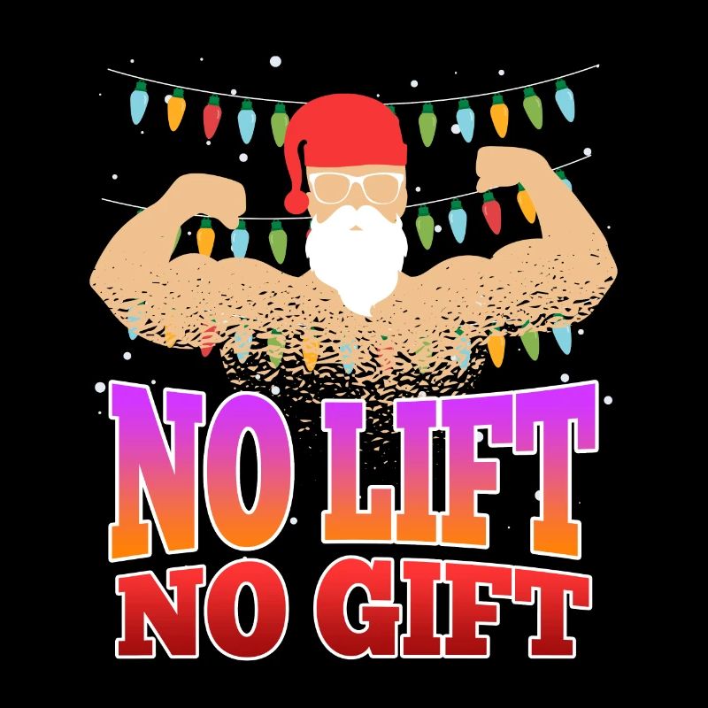 No Lift no Gift Nicholas Bodybuilder Noël
