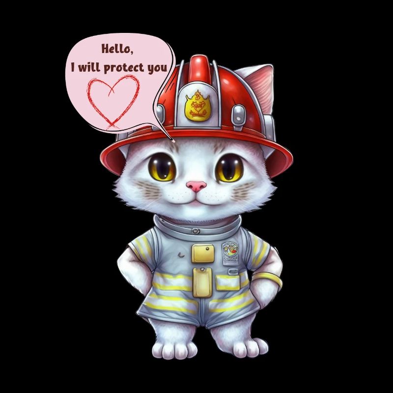 Feuerwehrmann, ich werde dich beschützen, Katze