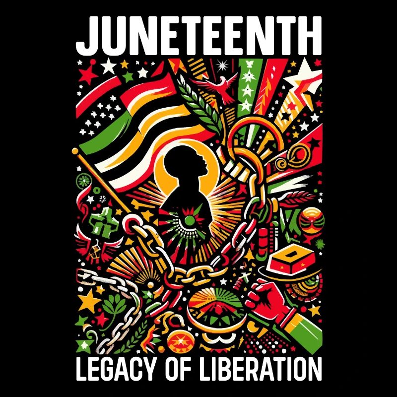 Juneteenth 1865 Liberté Afro-Américain Noir