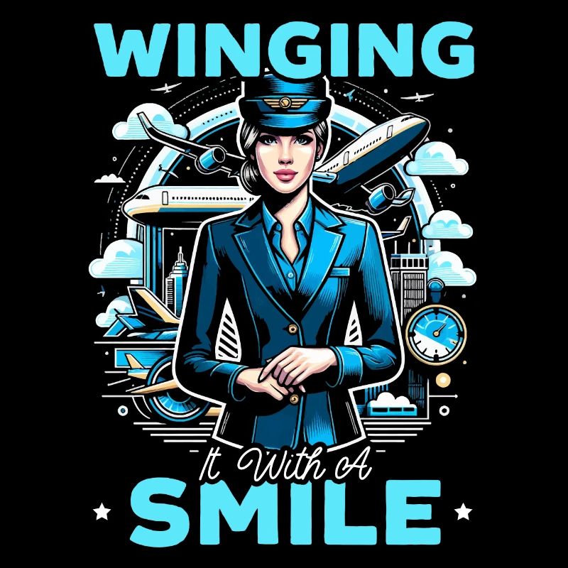Stewardess Flugbegleiterin Flugzeug Luftfahrt