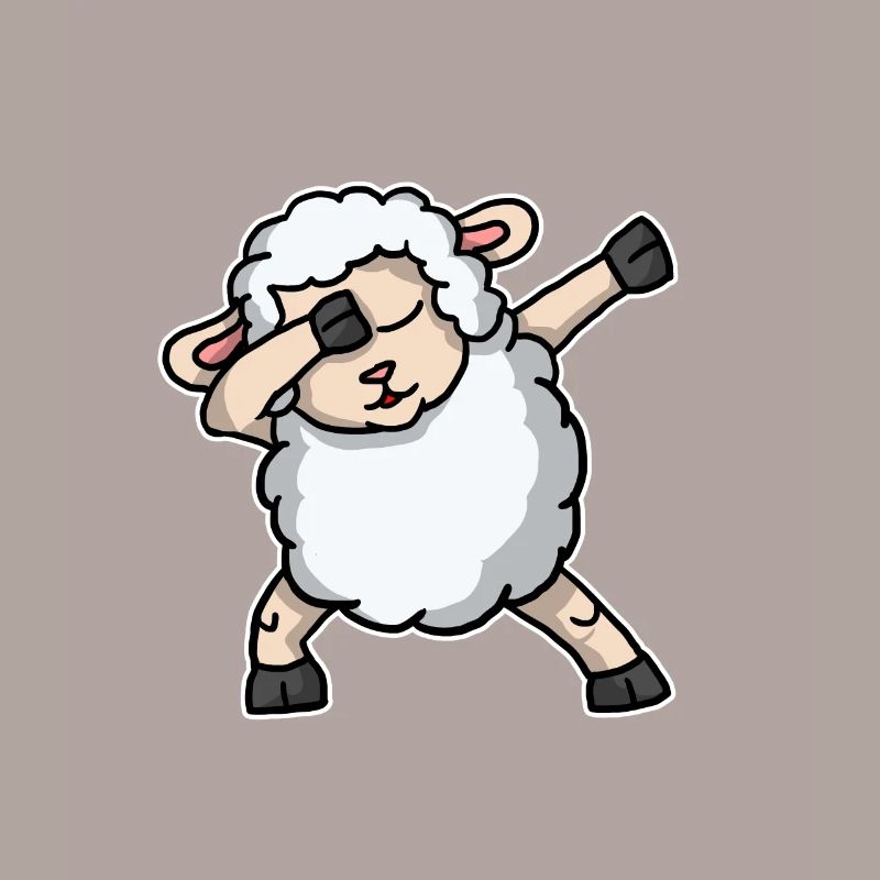 Cadeau de mouton de dabbing drôle