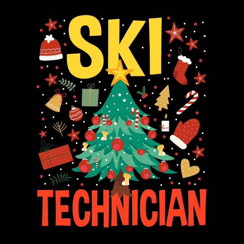 Costume de sapin de Noël de technicien de ski