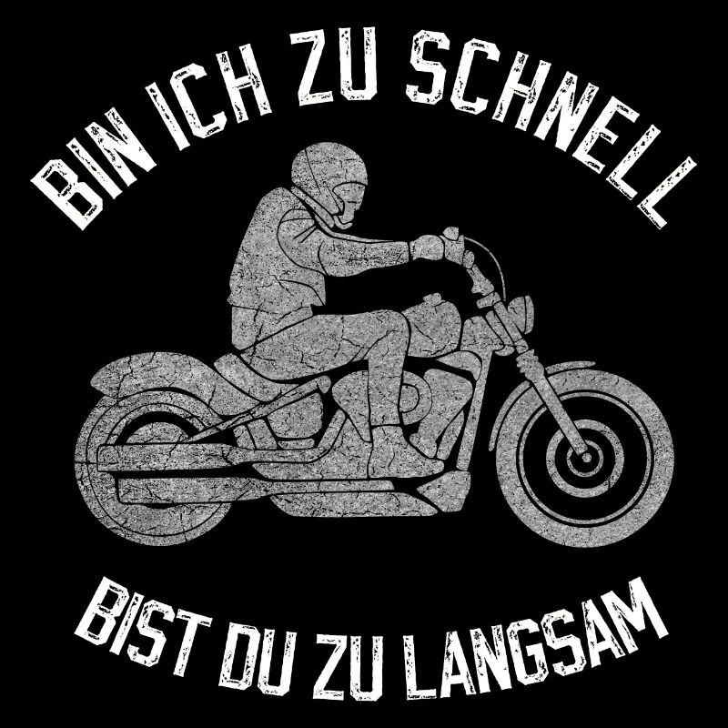 Bin ich zu schnell bist zu zu langsam Motorrad