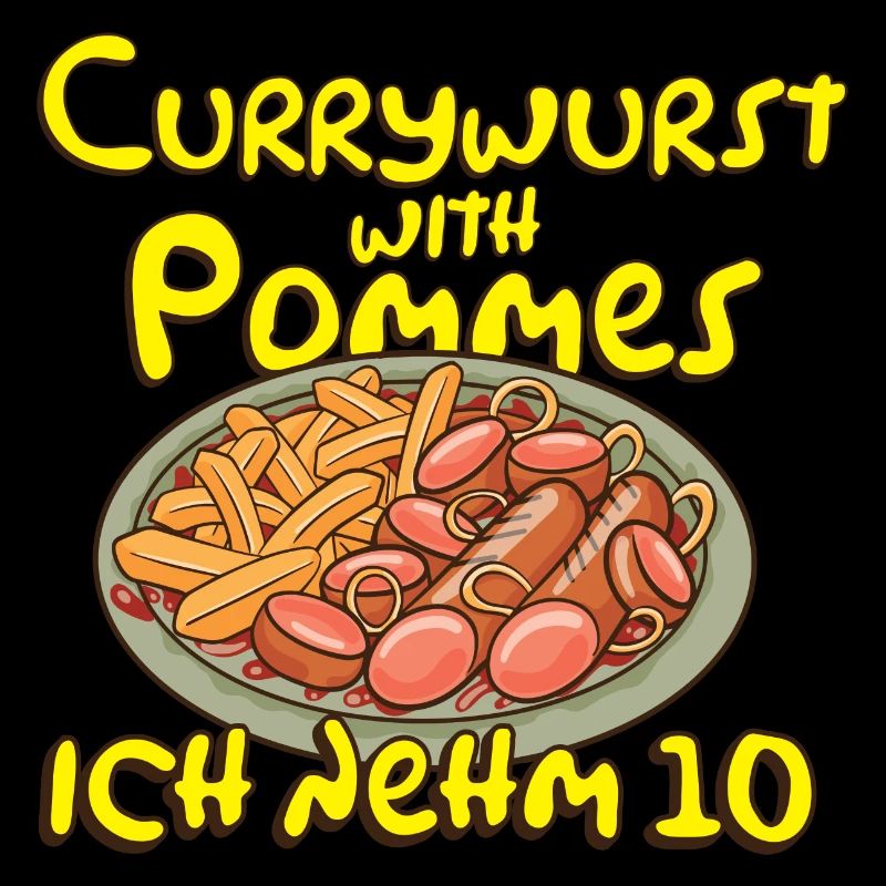 Currywurst mit Pommes Ich nehm 10 Geschenk