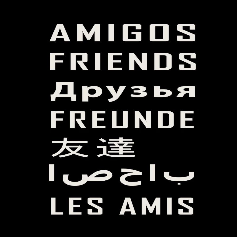 Amis dans différentes langues Друзья Amis