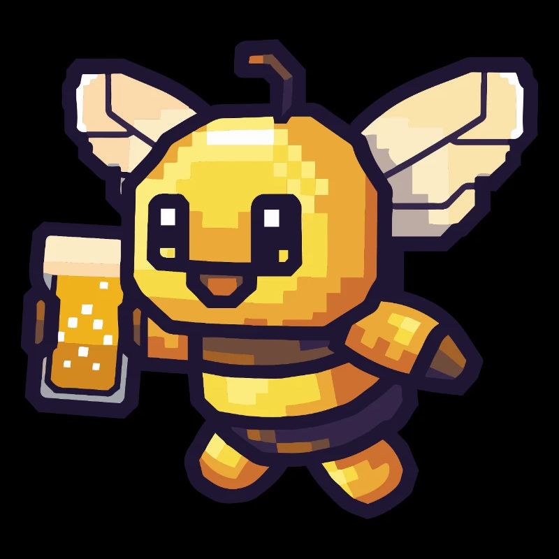 Biene Pixel Bier
