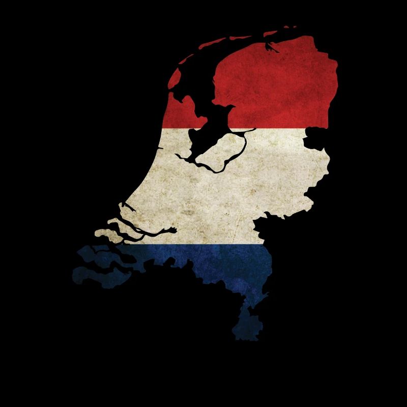 Pays-Bas - frontière nationale dans le drapeau national