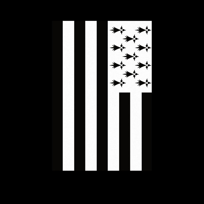 Drapeau de la Bretagne à la vertical cadeau Breton
