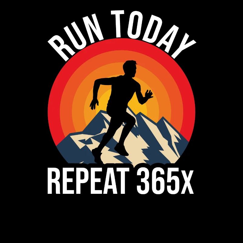 Retro Run Today Repeat 365 - Running Streak Runner