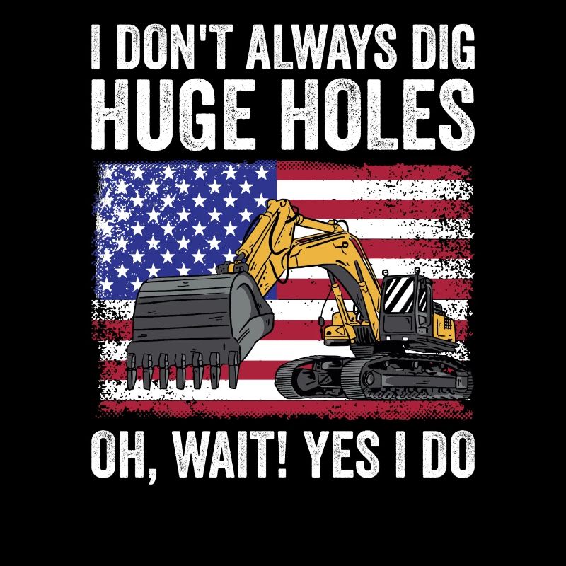 Retro Excavator Slogan Excavator Driver Construction Site