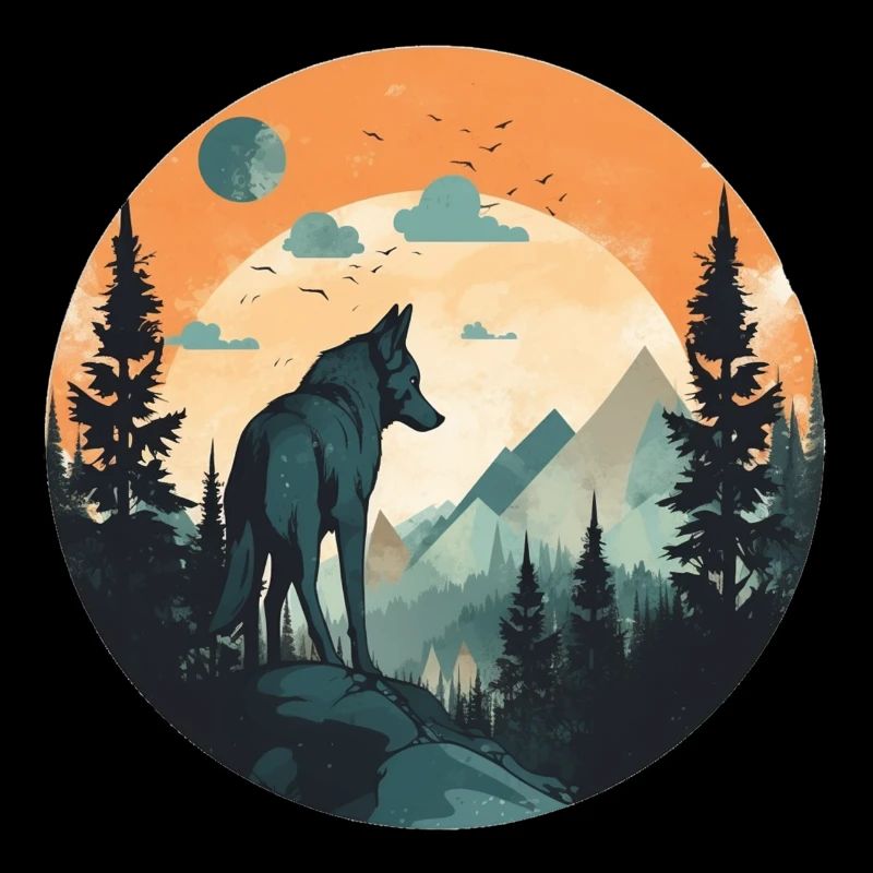 Wolf in den Bergen