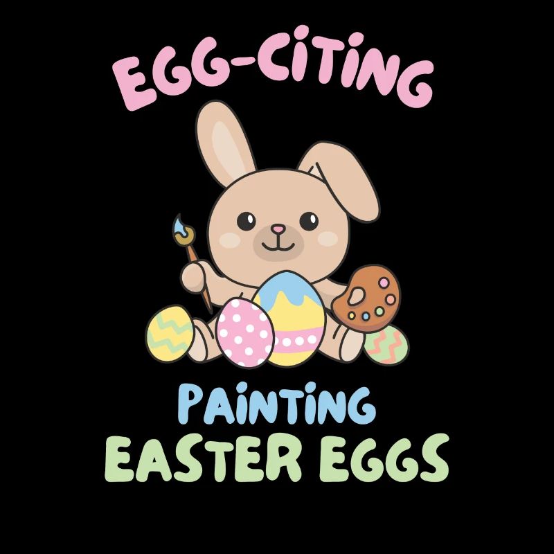 cute bunnies for Easter with Easter eggs bunny