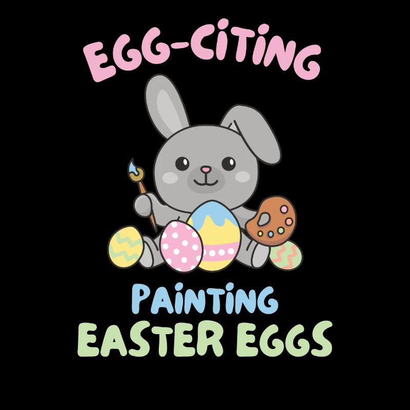 cute bunnies for Easter with Easter eggs bunny