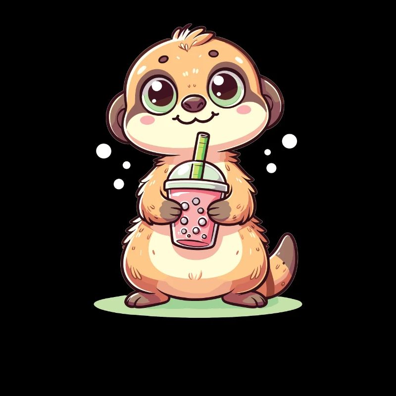 Kawaii Erdmännchen Bubble Tea Boba Erdmännchen