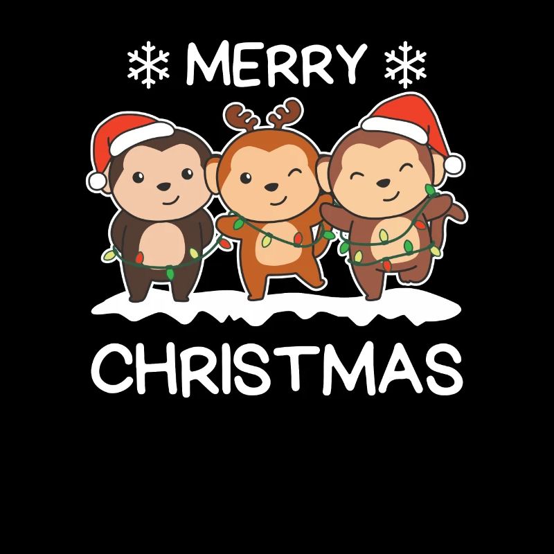 Frohe Weihnachten Affe Heiligabend Affen
