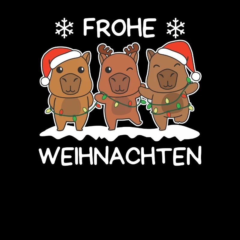 Frohe Weihnachten Capybara Heiligabend Capybaras