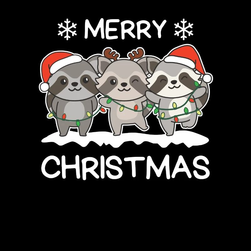 Frohe Weihnachten Waschbär Heiligabend Waschbären