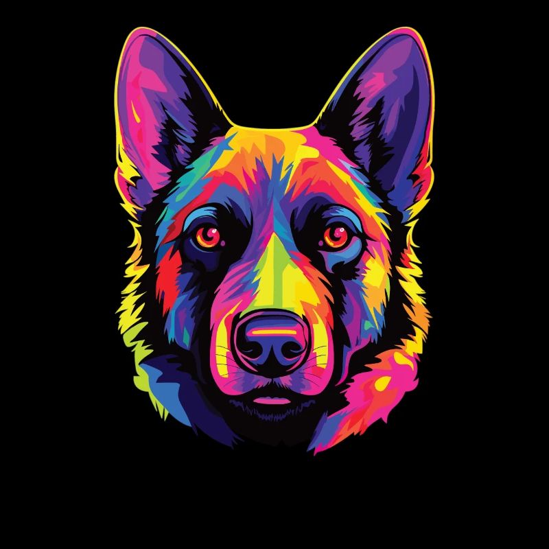 Wasserfarben Farbenfroher Norwegischer Elchhund