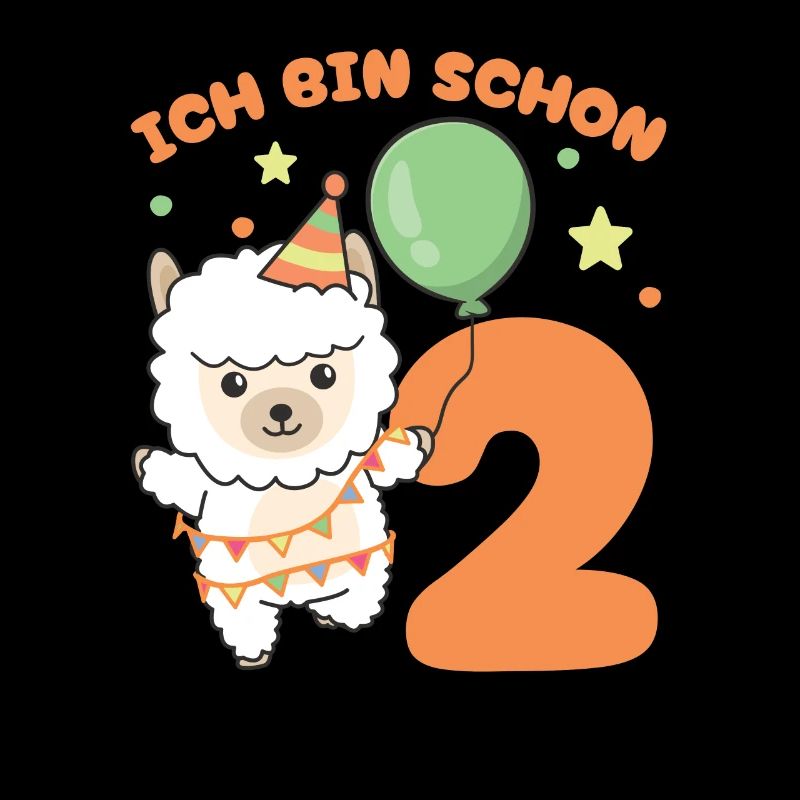 Ich bin schon 2 Alpakas Geburtstags Kinder