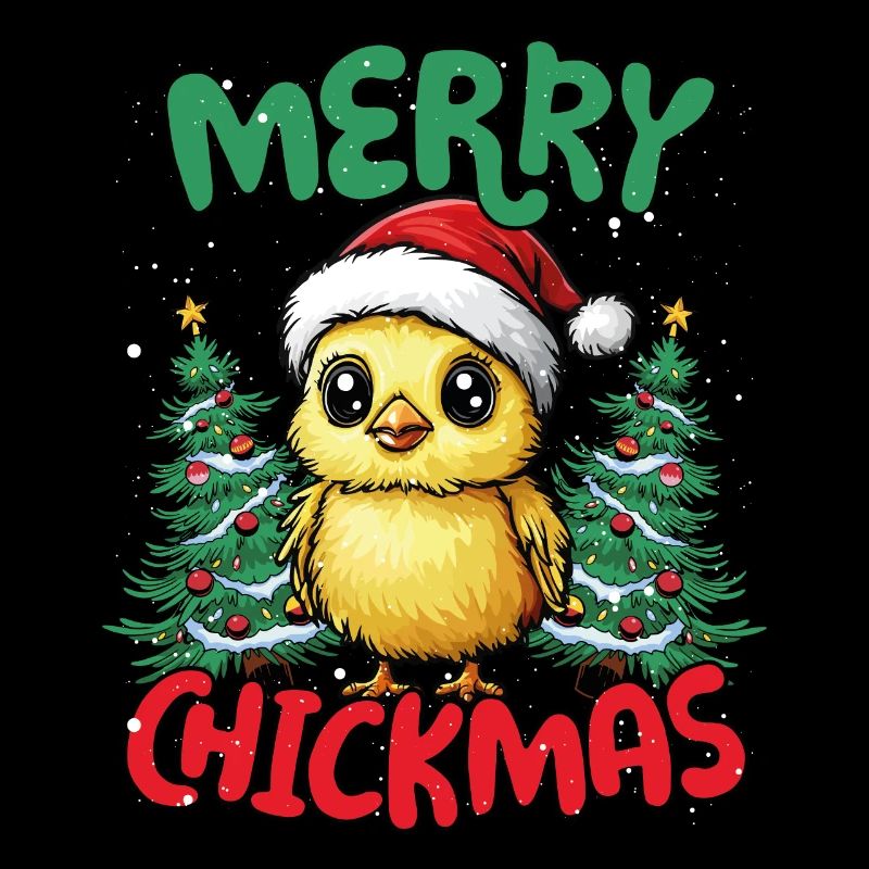 Le Noël drôle de poussin de Merry Chickma
