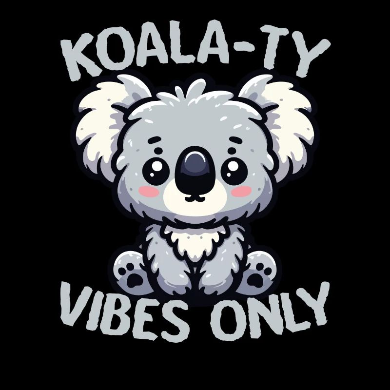 Koala-ty Vibes Only Cute Funny Koala