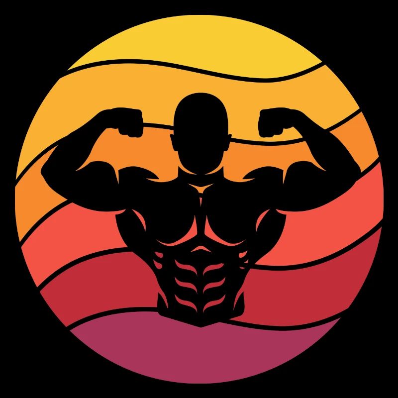 Musculation Double Biceps Style Rétro Vintage
