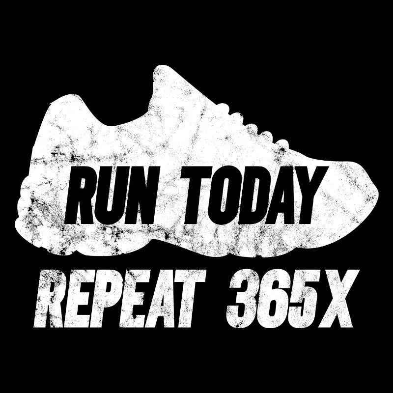 Retro Run Today Repeat 365 - Running Streak Runner