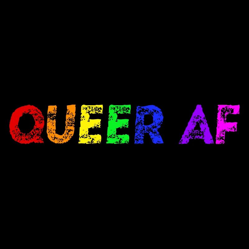 Queer AF Geschenkidee Regenbogenfahne LGBT LGBTQ+