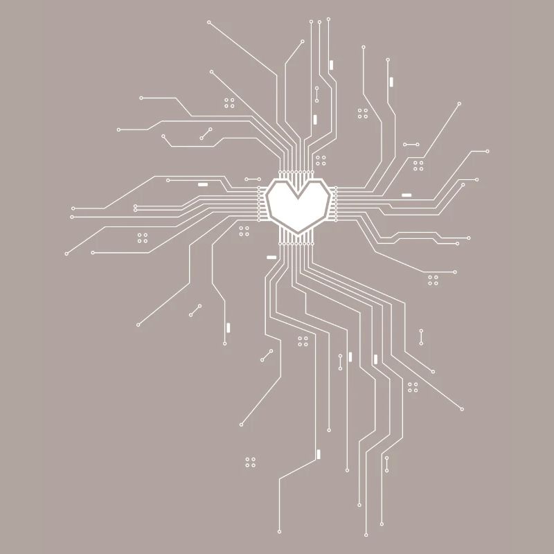 Das Herz eines Tech Nerds Prozessor Computer Kern