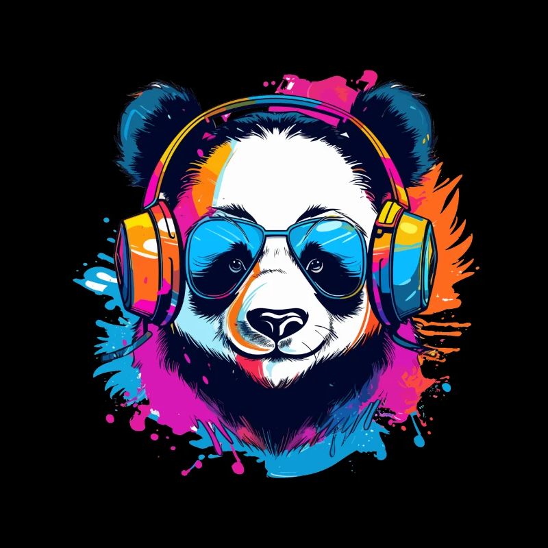 bunter Panda DJ