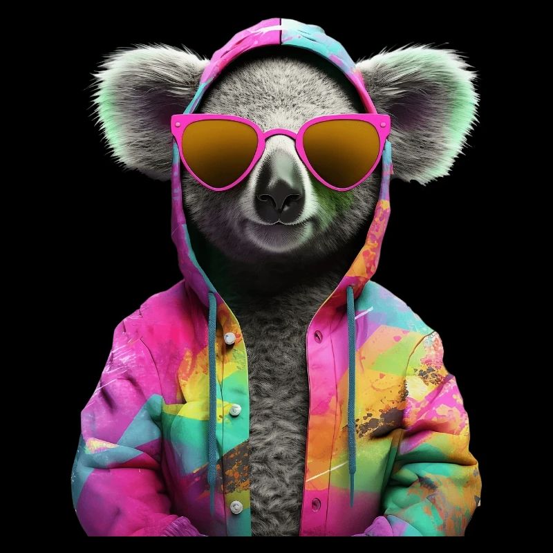 Koala mit Sonnenbrille Bunt Coole Koalabär