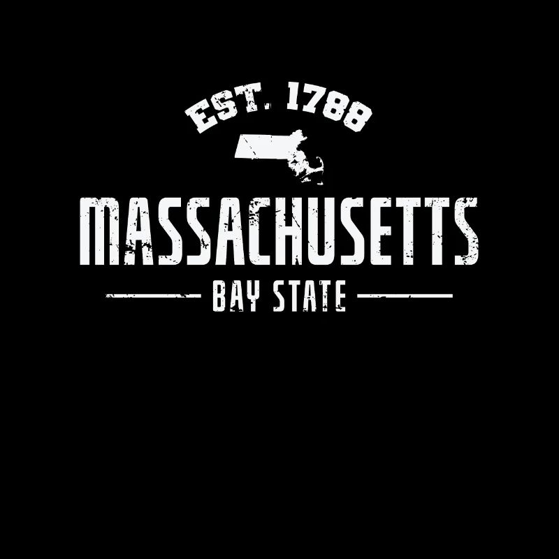 Massachusetts Est. 1788 Bay State USA