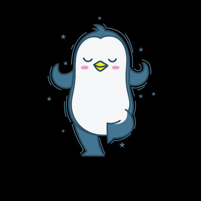 Pinguin beim Joga oder Meditieren Antarktis