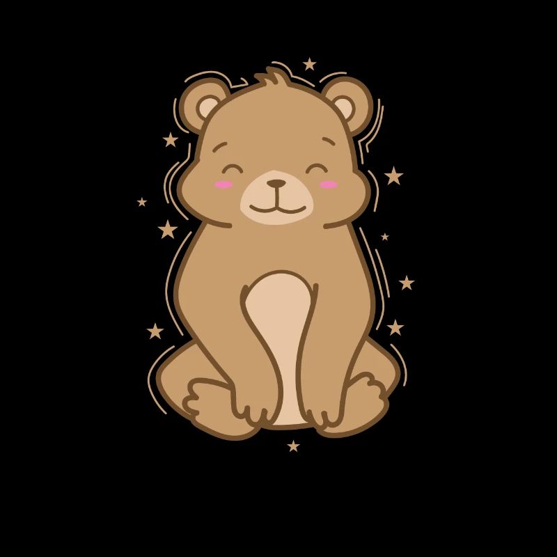 Bear Makes Yoga Forest Animal