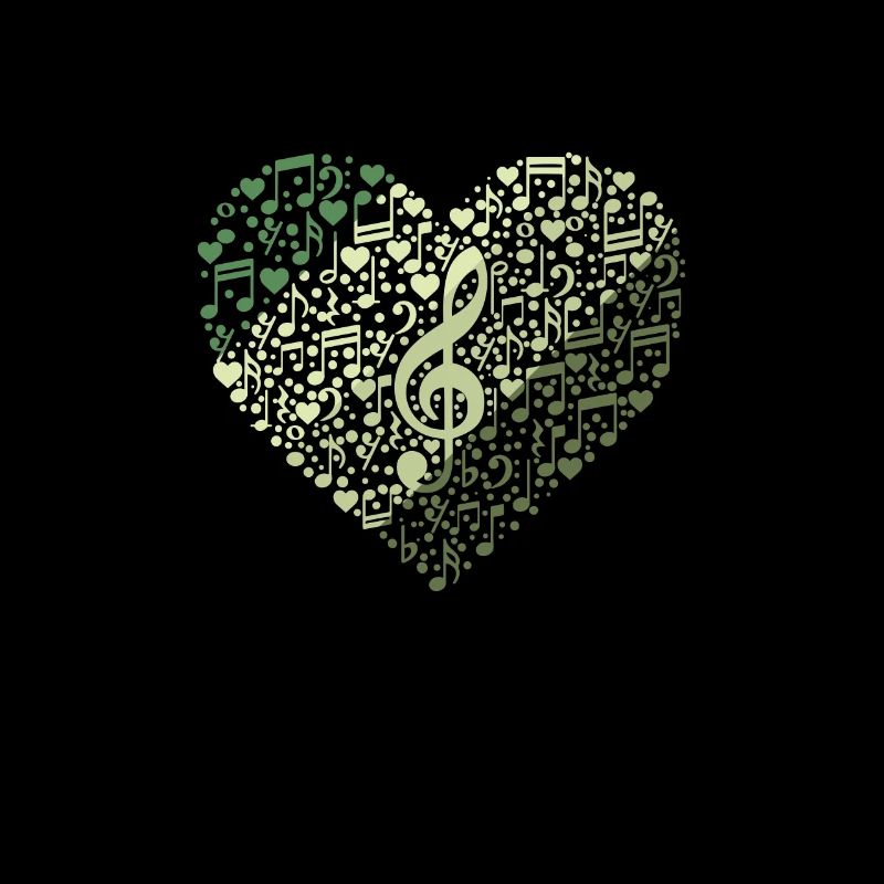 Word cloud with musical notes and clef