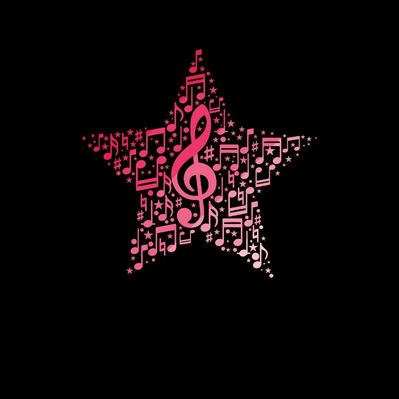 Star de la partition et de la clé de sol