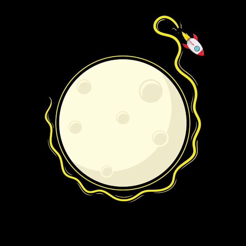 Une fusée tourne autour de la lune